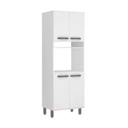 Paneleiro 70cm com Nicho para Microondas Gabi Luciane Branco Polar - 1