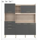 Ver imagem 5 de Cozinha Compacta 6 Portas 2 Gavetas 178cm com Pés Reguláveis