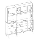 Ver imagem 3 de Cozinha Compacta 6 Portas 2 Gavetas 178cm com Pés Reguláveis