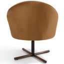 Ver imagem 5 de Poltrona Decorativa Giratória Base X Rafa D02 Veludo Telha D-262 - Lyam Decor