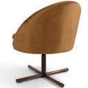 Ver imagem 3 de Poltrona Decorativa Giratória Base X Rafa D02 Veludo Telha D-262 - Lyam Decor
