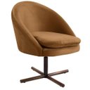 Ver imagem 1 de Poltrona Decorativa Giratória Base X Rafa D02 Veludo Telha D-262 - Lyam Decor
