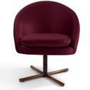 Ver imagem 3 de Kit 2 Poltronas Decorativas Giratória Base X Rafa D02 Veludo Marsala C-278 - Lyam Decor