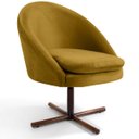 Ver imagem 2 de Kit 2 Poltronas Decorativas Giratória Base X Rafa D02 Veludo Mostarda C-279 - Lyam Decor