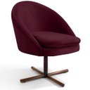 Ver imagem 1 de Poltrona Decorativa Giratória Base X Rafa D02 Veludo Marsala C-278 - Lyam Decor