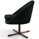 Ver imagem 5 de Kit 2 Poltronas Decorativas Giratória Base X Rafa D02 Veludo Preto C-300 - Lyam Decor