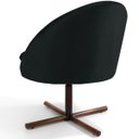Ver imagem 4 de Kit 2 Poltronas Decorativas Giratória Base X Rafa D02 Veludo Preto C-300 - Lyam Decor