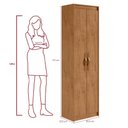 Ver imagem 3 de Armário Multiuso Lavanderia Davi 2 Portas 5 Nichos Amêndoa