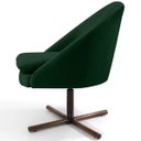 Ver imagem 4 de Poltrona Decorativa Giratória Base X Rafa D02 Veludo Verde C-303 - Lyam Decor