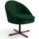 Ver imagem 1 de Poltrona Decorativa Giratória Base X Rafa D02 Veludo Verde C-303 - Lyam Decor