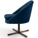 Ver imagem 4 de Kit 2 Poltronas Decorativas Giratória Base X Rafa D02 Veludo Azul Oxford C-304 - Lyam Decor
