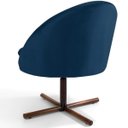Ver imagem 5 de Kit 2 Poltronas Decorativas Giratória Base X Rafa D02 Veludo Azul Oxford C-304 - Lyam Decor