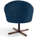 Ver imagem 6 de Kit 2 Poltronas Decorativas Giratória Base X Rafa D02 Veludo Azul Oxford C-304 - Lyam Decor