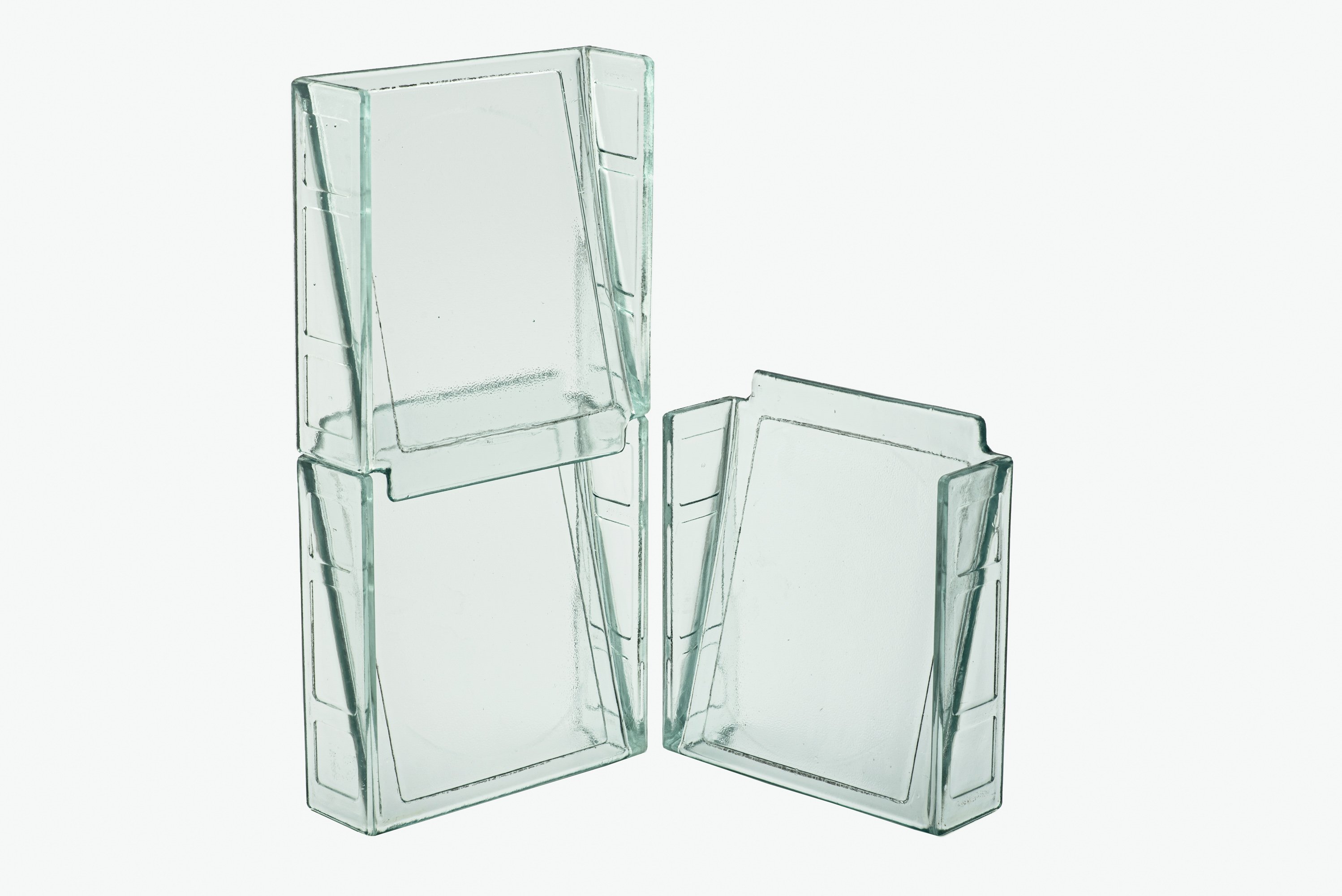 Elemento Vazado de Vidro Cristal 20x20x06 - kit 4 peças