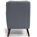 Ver imagem 4 de Poltrona Decorativa para e Recepção Gooby D02 Linho Cinza C-416 - Lyam Decor