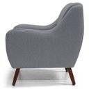 Ver imagem 3 de Poltrona Decorativa para e Recepção Gooby D02 Linho Cinza C-416 - Lyam Decor