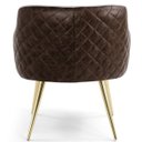 Ver imagem 6 de Kit 2 Poltronas Pés Palito D'Ouro Jade D02 Linho Bege C-107 Tressê Corano Marrom - Lyam Decor