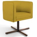 Ver imagem 2 de Kit 2 Poltronas Decorativas Giratória Base X Betina D02 Veludo Mostarda C-279 - Lyam Decor