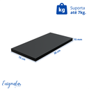 Ver imagem 5 de 1 Prateleira Preta 30X15 Com Suporte Flutuante Mdf Organizadora Decoração Cozinha Quarto Banheiro