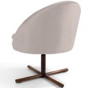 Ver imagem 5 de Kit 2 Poltronas Decorativas Giratória Base X Rafa D02 Veludo Bege C-309 - Lyam Decor