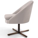 Ver imagem 4 de Kit 2 Poltronas Decorativas Giratória Base X Rafa D02 Veludo Bege C-309 - Lyam Decor