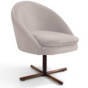 Ver imagem 2 de Kit 2 Poltronas Decorativas Giratória Base X Rafa D02 Veludo Bege C-309 - Lyam Decor