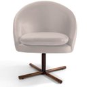 Ver imagem 3 de Kit 2 Poltronas Decorativas Giratória Base X Rafa D02 Veludo Bege C-309 - Lyam Decor