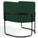 Ver imagem 4 de Kit 2 Poltronas Decorativas Fixa Base de Aço Preto Betina D02 Linho Verde Musgo C-117 - Lyam