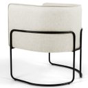 Ver imagem 4 de Kit 2 Poltronas Decorativas Fixa Base de Aço Preto Betina D02 Linho Bege C-107 - Lyam Decor