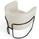 Ver imagem 5 de Kit 2 Poltronas Decorativas Fixa Base de Aço Preto Betina D02 Linho Bege C-107 - Lyam Decor
