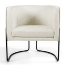 Ver imagem 3 de Kit 2 Poltronas Decorativas Fixa Base de Aço Preto Betina D02 Linho Bege C-107 - Lyam Decor
