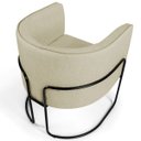 Ver imagem 5 de Kit 2 Poltronas Decorativas Fixa Base de Aço Preto Betina D02 Linho Bege C-129 - Lyam Decor