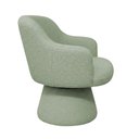 Ver imagem 6 de Poltrona Jade Base Cone Giratória Bouclé Verde Claro - Nexta Casa