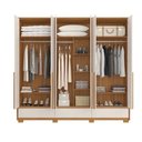 Ver imagem 3 de Guarda-roupa Casal Tech 6 Portas 3 Gavetas com Espelho 100% Mdf Freijó Trend/off White Tx - Pnr Móve