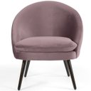 Ver imagem 2 de Poltrona Decorativa Fixa Pés Palito Rafa D02 Veludo Rosê C-305 - Lyam Decor