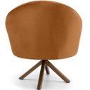 Ver imagem 5 de Poltrona Decorativa Base Giratória de Madeira Rafa D02 Veludo Telha C-262 - Lyam Decor