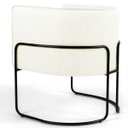 Ver imagem 4 de Kit 2 Poltronas Decorativas Fixa Base de Aço Preto Betina D02 Corano Bege C-26 - Lyam Decor