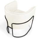 Ver imagem 5 de Kit 2 Poltronas Decorativas Fixa Base de Aço Preto Betina D02 Corano Bege C-26 - Lyam Decor