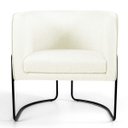 Ver imagem 3 de Kit 2 Poltronas Decorativas Fixa Base de Aço Preto Betina D02 Corano Bege C-26 - Lyam Decor