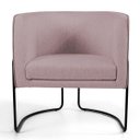 Ver imagem 4 de Kit 2 Poltronas Decorativas Fixa Base de Aço Preto Betina D02 Veludo Rosê B-305 - Lyam Decor