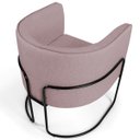 Ver imagem 5 de Kit 2 Poltronas Decorativas Fixa Base de Aço Preto Betina D02 Veludo Rosê B-305 - Lyam Decor