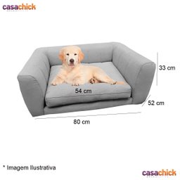 Sofá Caminha Pet Abel Cachorros e Gatos - Casa Chick Veludo Azul Marinho - 5