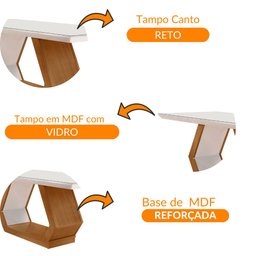 Mesa para Sala de Jantar Lara 180cm em Mdf e Vidro - 4