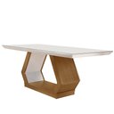 Ver imagem 1 de Mesa para Sala de Jantar Lara 180cm em Mdf e Vidro