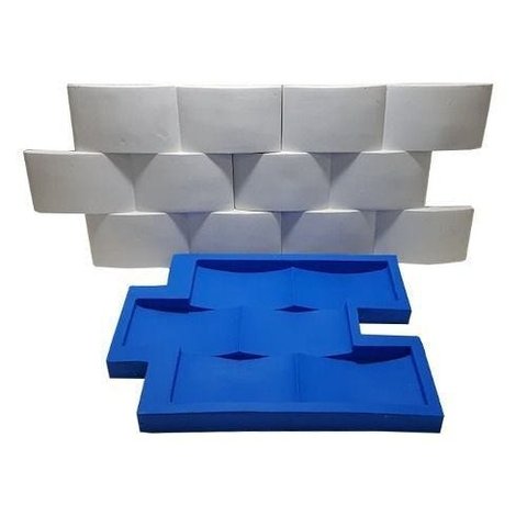 Forma Silicone Gesso 3D - Tijolinho Côncavo