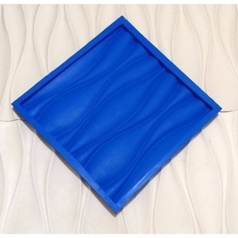 Forma Silicone Gesso 3D - Ondas/Dunas