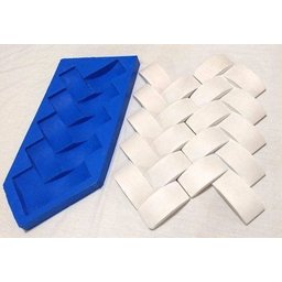 Forma Silicone Gesso 3D - Espinha de Peixe - 3