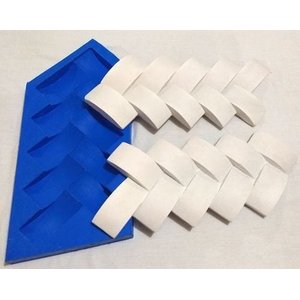 Forma Silicone Gesso 3D - Espinha de Peixe