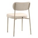 Ver imagem 2 de Cadeira Jantar Estofada Pé Metal Rosê Kit 2 Lavy Boucle Bege S08 - Mpozenato