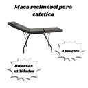 Ver imagem 5 de Maca Três Posições Reclinável Esteticista Massagem Cor Preta